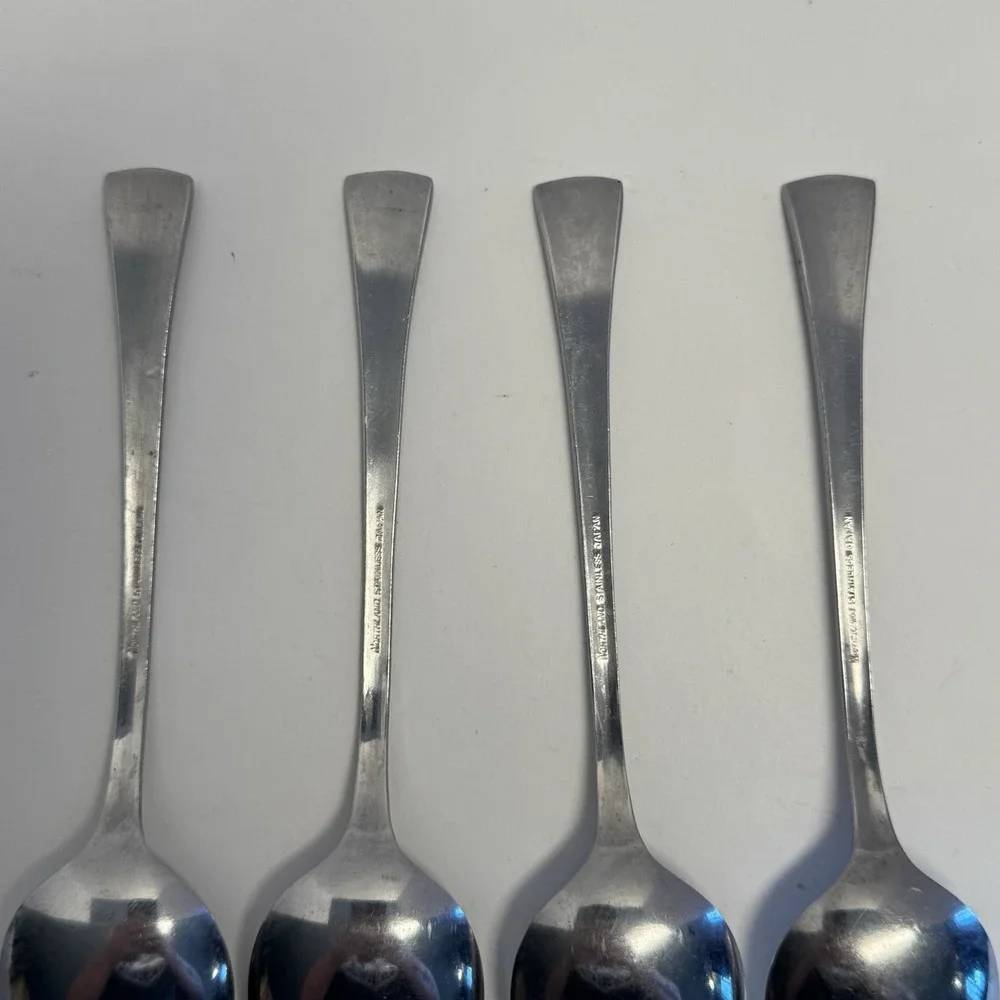Oneida Northland Pasadena Sugar Spoons Set of‎ 4 Stainless Korea Flatware